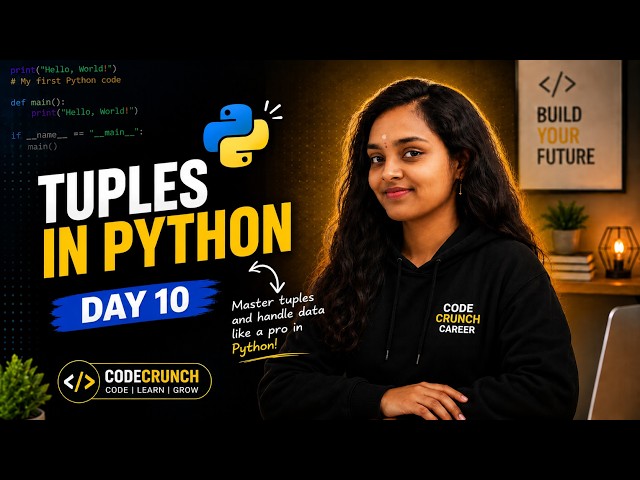 Learn Python Tuples in 5 Minutes| Day 10 | 100 Days of Python | Python daily coding challenge