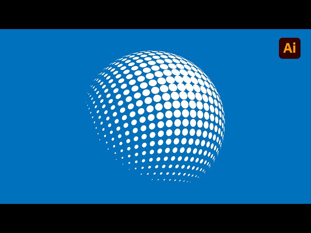 How to Create a 3D Dotted Sphere in Adobe Illustrator | Easy Tutorial