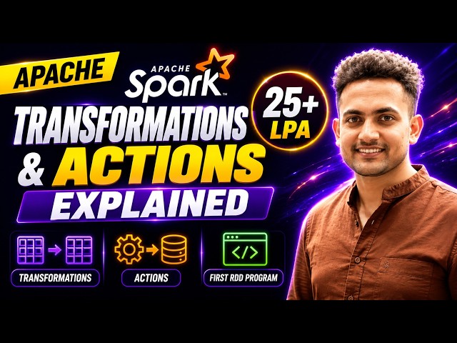 Apache Spark Transformations & Actions Explained |RDD Program Word Count Example | Data Engineering