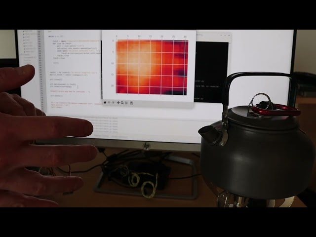 Testing MLX90642 32x24 InfraRed (IR) array (Visualization w/ Python)