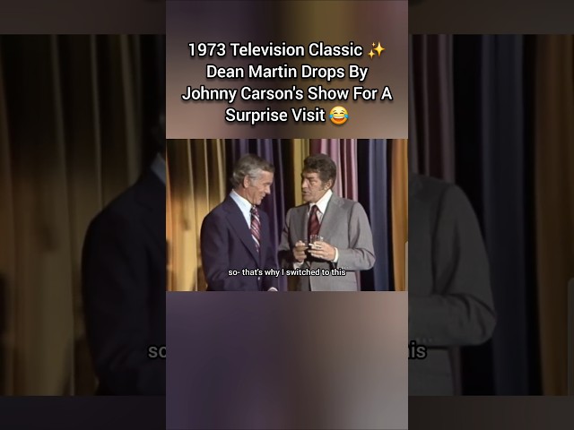 1973 Television Classic ✨️ Dean Martin Drops By Johnny Carson's Show For A Surprise Visit 😂