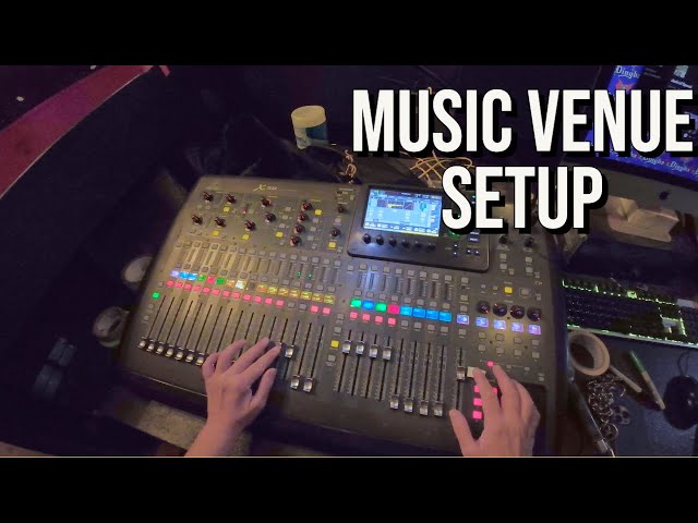 FOH Engineer Getting A Music Venue Ready For Soundcheck (POV)