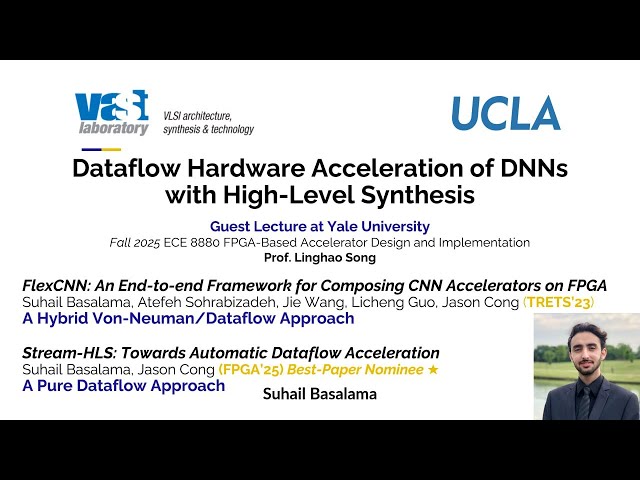 Dataflow Hardware Acceleration of DNNs with High-Level Synthesis | Guest Lecture at Yale University