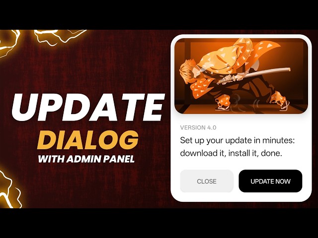 🚨 Create an Update Dialog + Admin Panel! | Remote Control Android UI | DPMods