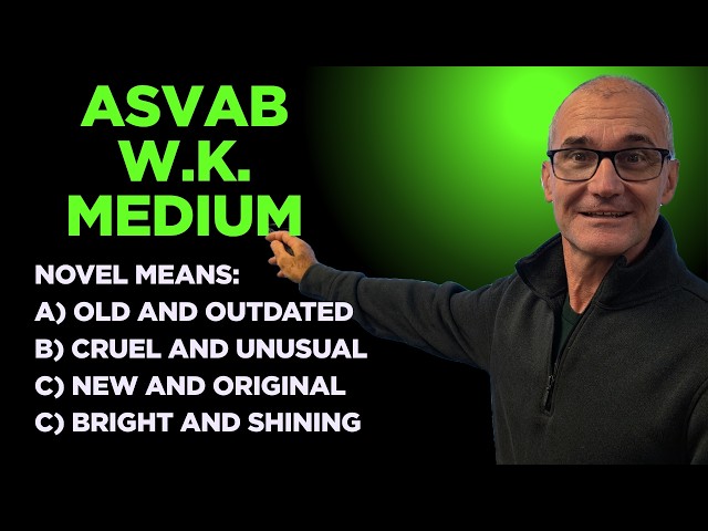 20 Medium Difficulty Practice Test ASVAB Word Knowledge #asvab #wordknowledge