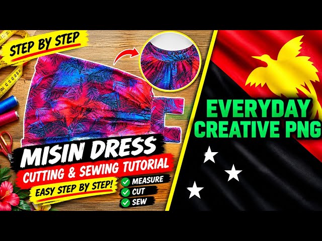 How to Cut and Sew a MISIN DRESS Step by Step | Easy Sewing Tutorial for Beginners