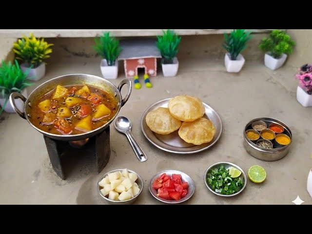 Miniature Bhandare Wali Aloo Tamatar Ki Sabji | Miniature Cooking 