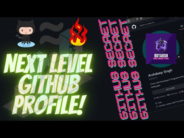 (GITHUB SECRET) Next Level GitHub Profile README | How To Create An Amazing Profile ReadME