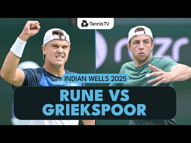 Holger Rune vs Tallon Griekspoor Quarter-Final Highlights | Indian Wells 2025