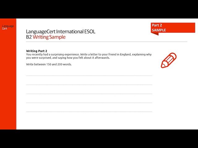 LanguageCert International ESOL Exploring B2 (Communicator) Writing