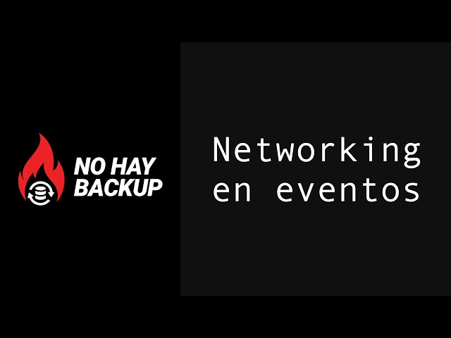Networking at technology events