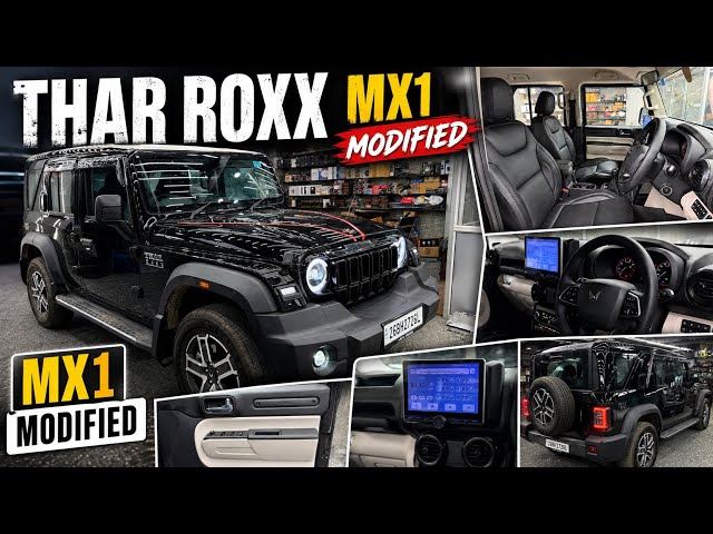 THAR ROXX MX1 NEXT LEVEL MODIFICATION 🔥| WITH FOG LIGHTS ✅ AX7 L MIRROR ✅ ALLOYS ✅ DRL ✅
