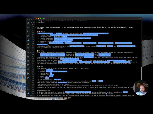 AI SRE Agent Debugs a Lambda Timeout with the AWS MCP Server: AURA