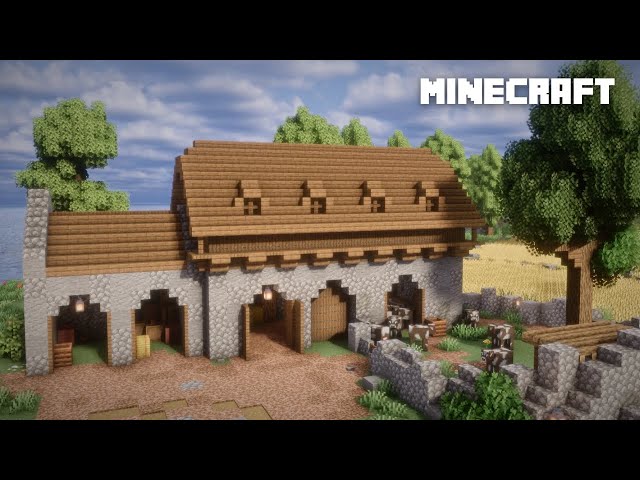 Minecraft: How to build a Medieval Cow Farm | Minecraft Tutorial