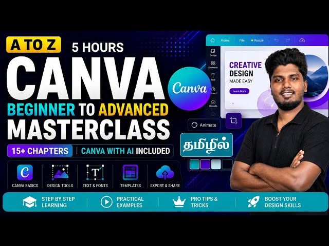 The No.1 Ultimate Canva Tutorial in Tamil | ₹20,000 Worth Canva Course FREE!