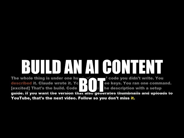 Build an AI Content Bot in 15 Minutes. Claude Code + Free APIs