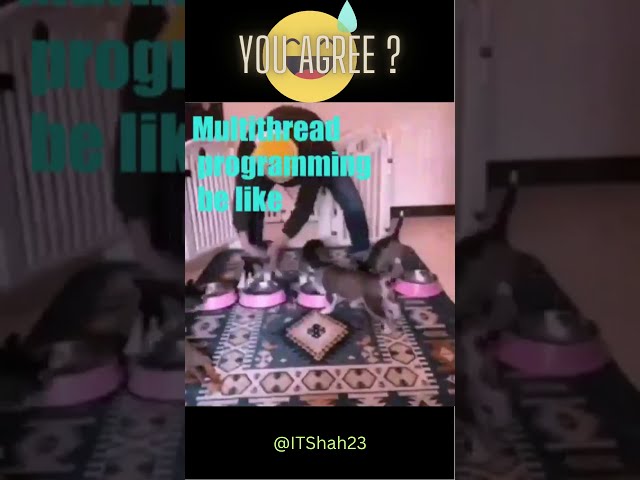 learn multithreading | Multithreading be like @ITShah23