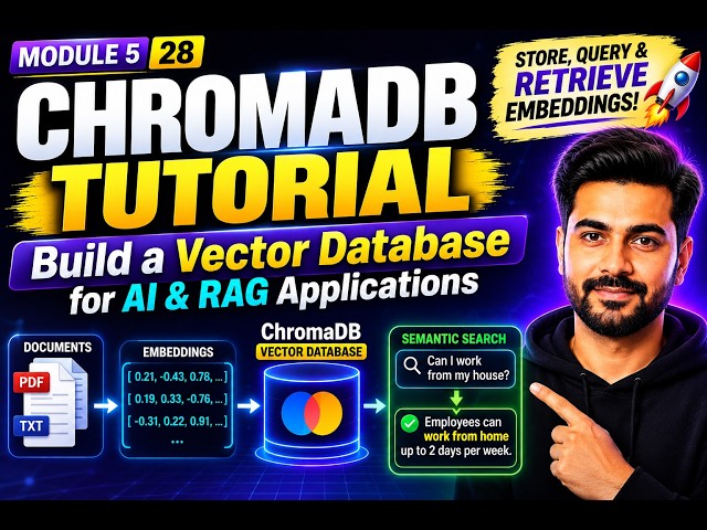 ChromaDB Tutorial: Build a Vector Database for AI & RAG 🤯 | Python GenAI Project