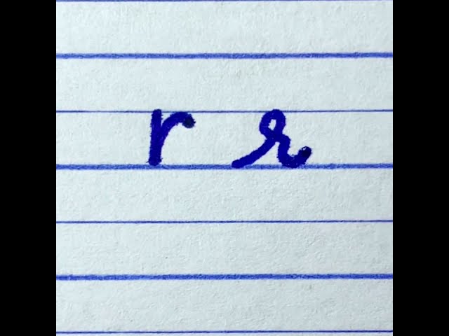 Learn to write English small letter r | How to write Print and Cursive handwriting for beginners
