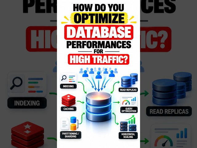 How do you optimize database performances for high traffic #database #backend #systemdesign