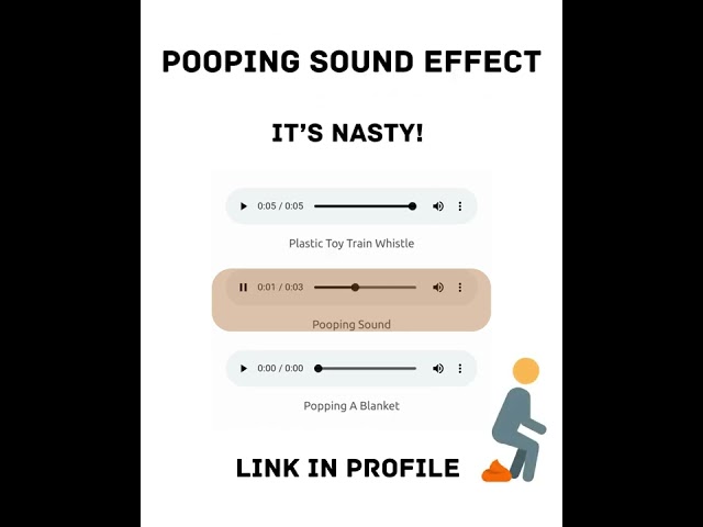 Pooping Sound Effect For TikTok, YouTube, Ringtones, Or Anywhere.