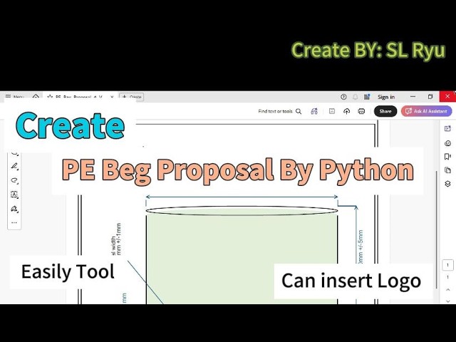 Automate PE Bag Drawing Generation: Python Script & Excel Integration