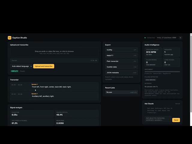 Caption Studio: An AI-Powered Media Intelligence Platform
