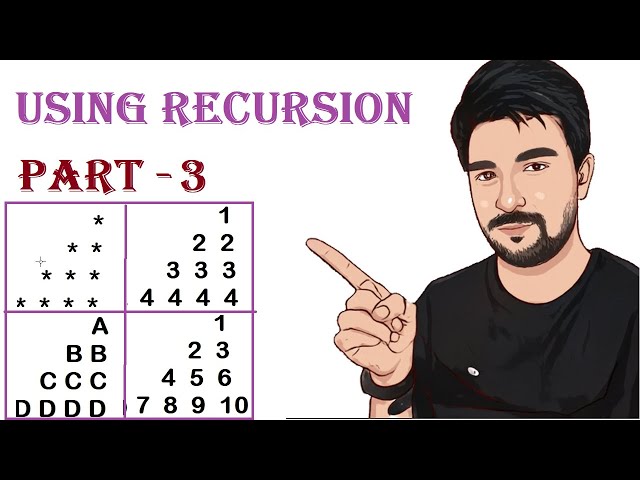 Draw Pattern Using Recursion Function CODE In JAVA  Part 3 | CodeWithNaval