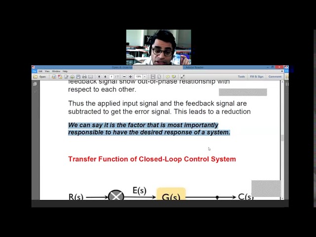 EE 305 Close loop Control system Transfer Function