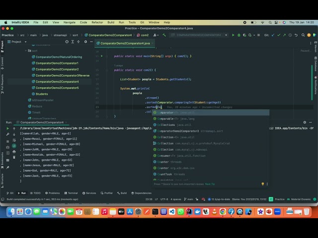 Stream API Part 18 - Sorted Comparator comparingInt, comparingLong, comparingDouble