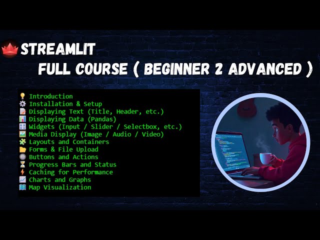 Streamlit - Python Library | Full Course | Tamil