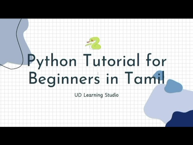 Python Tutorial in Tamil | Day 1 | Introduction to Python for Beginners