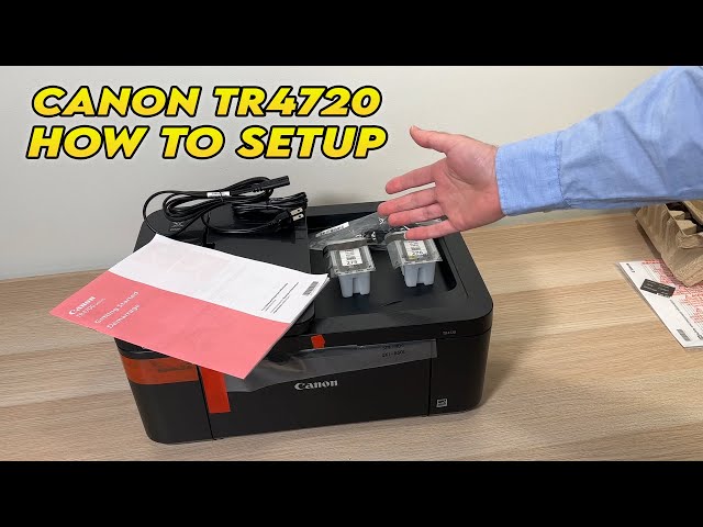 How to Setup Canon PIXMA TR4720 Printer For the First Time +Connect  to PC & Scan