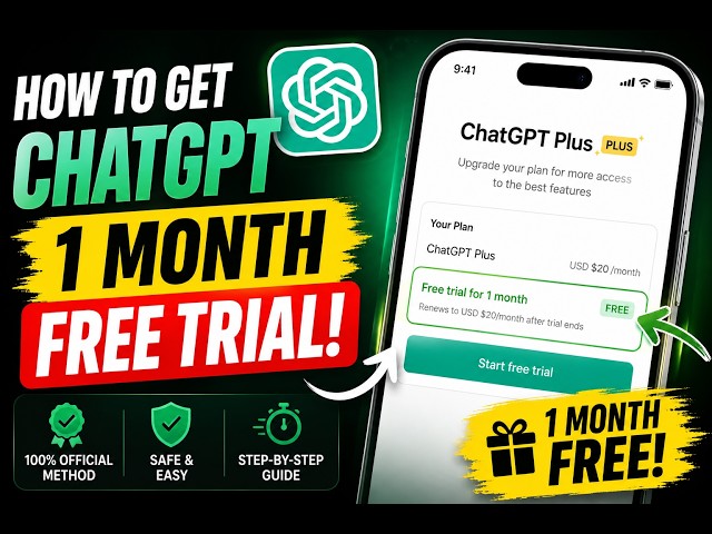 🔥 How to Get ChatGPT Plus for 1 Month FREE Trial (2026) | Step-by-Step Guide