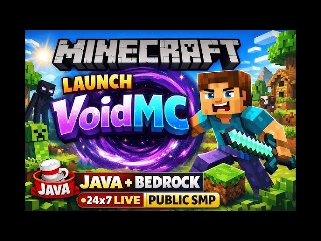 NEW MINECRAFT SERVER VOIDMC LIVE JOIN GUYS