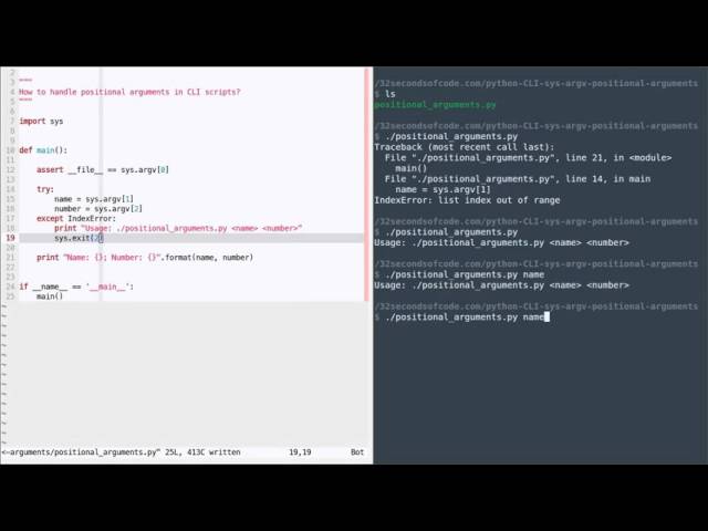 How to handle positional arguments with sys.argv? Python/CLI