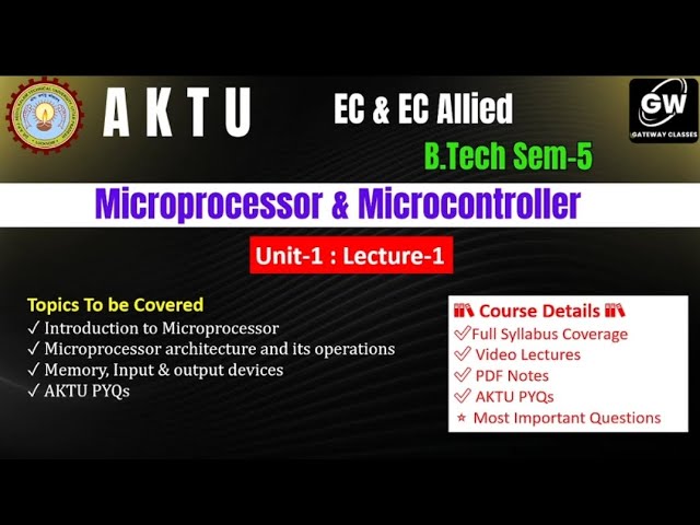  [BEC502 Microprocessor &  Microcontroller][UNIT-1]MM U-1 Lec-1 