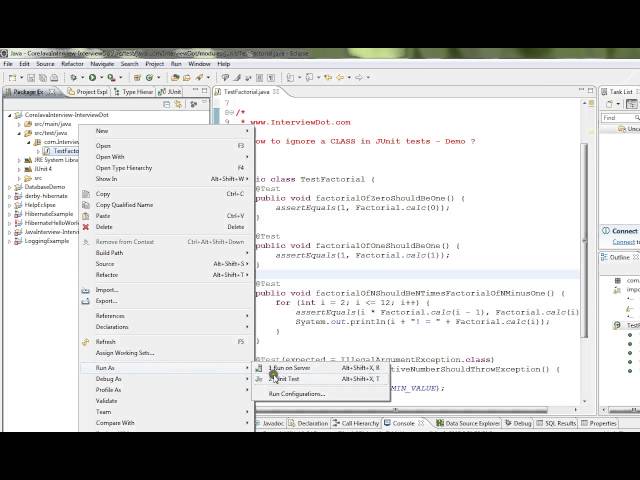 HOW TO RUN JUNIT TEST CASES DEMO