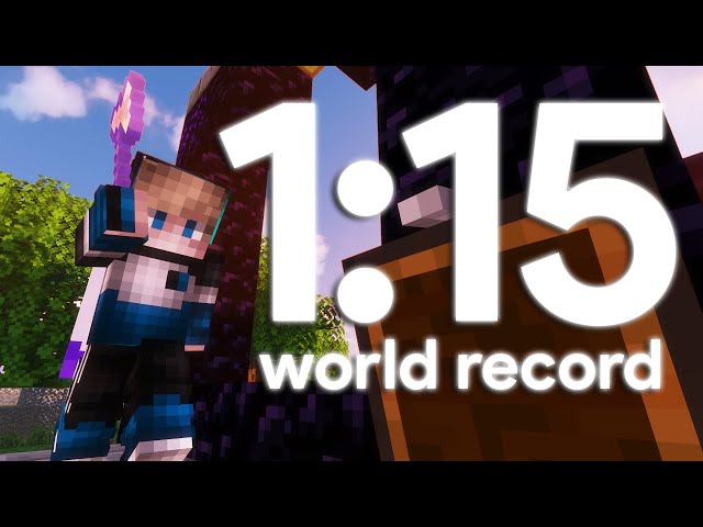[WR] Minecraft in 1:15 (Set Seed Speedrun)