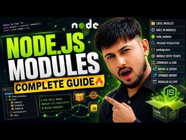 Everything About Node.js Modules 🔥 From Beginner to Advanced