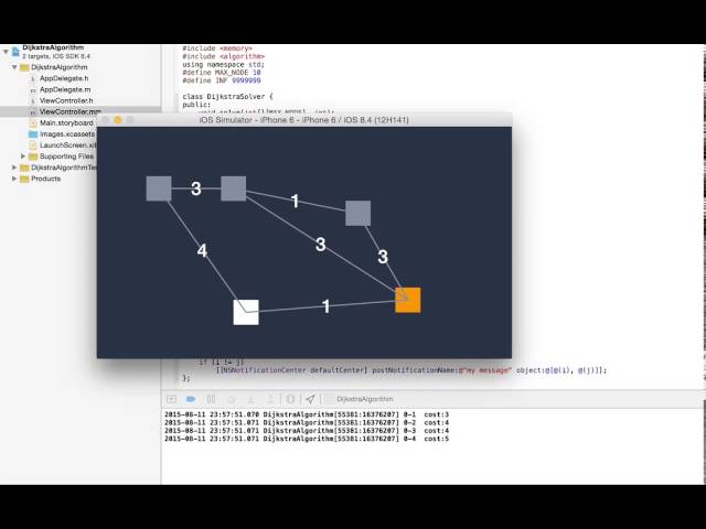 Today's iOS sample no.963 dijkstra algorithm