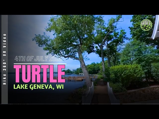Lake Geneva Hike - Turtle - 4th of July 2020 - (Hike 360° Video, VR)