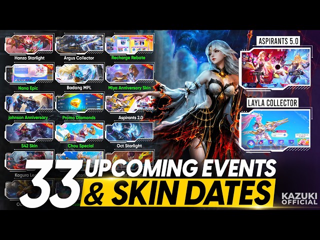 33 UPCOMING EVENT & SKINS IN SEPTEMBER | KAGURA LEGEND | ASPIRANTS 5.0 | 10TH ANNIV | PROMO DIAS ETC