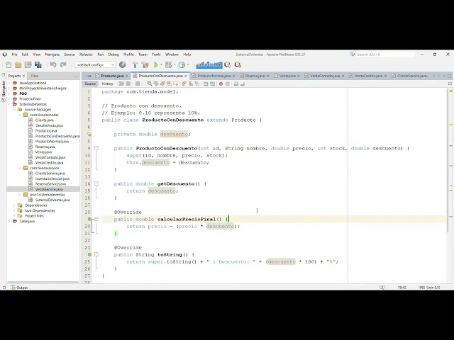 POO1 - SistemaVentas - JAVA