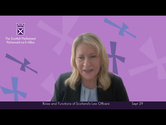 First Minister’s Statement: The Roles and Functions of Scotland’s Law Officers - 29 September 2026
