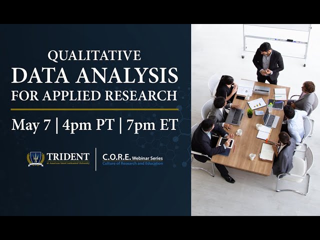 Qualitative Data Analysis for Applied Research