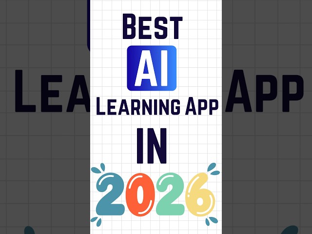 Best AI Learning App in 2026 #ai #machinelearning #deeplearning #shorts #2026 #python
