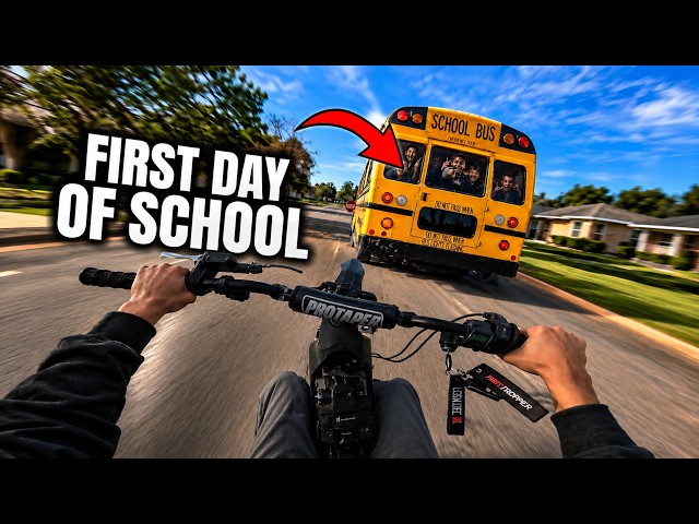 I Took My $3000 Electric Mini Bike to the First Day of School!