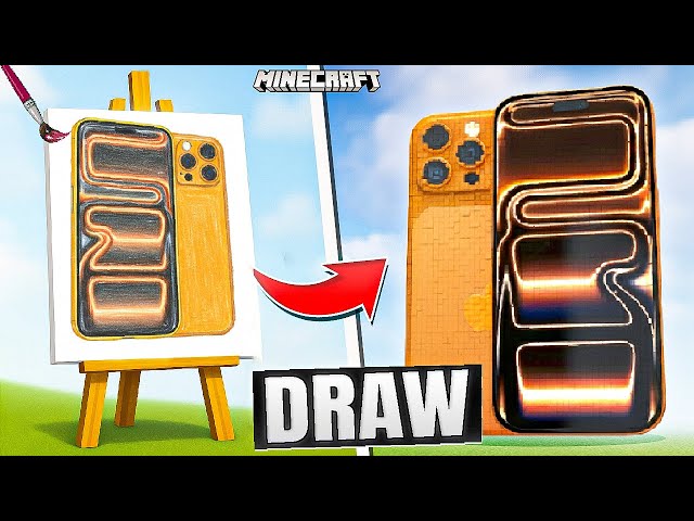 DRAWING IPHONE 17 BUILD BATTLE IN MINECRAFT with @ProBoiz95