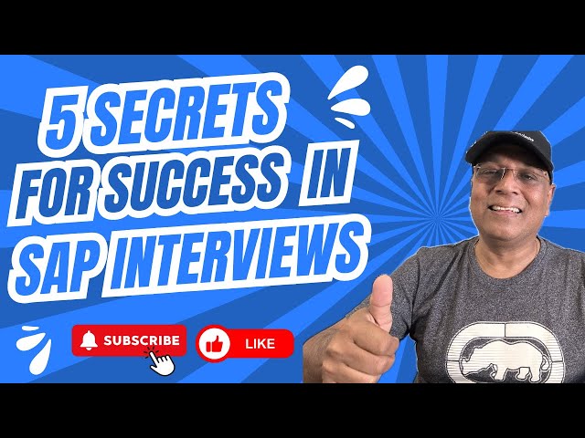 5 secrets for success in SAP interviews. #success #sap . Email- careers@sapsol.com